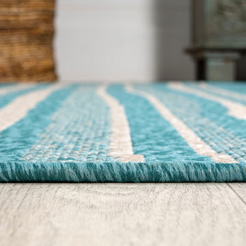 Castara Wavy Stripe Modern Indoor/outdoor Area Rug